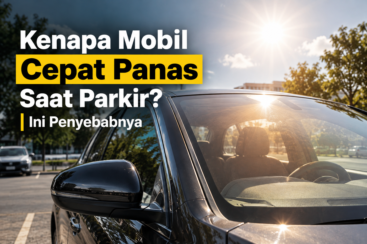 Mobil cepat panas saat parkir di bawah matahari